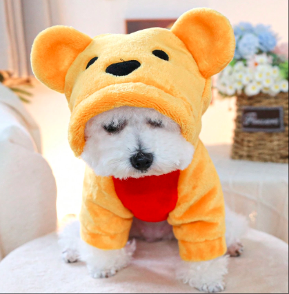 犬/猫用 ブルー エレファント フーデッド スウェットシャツ、かわいいコスチューム