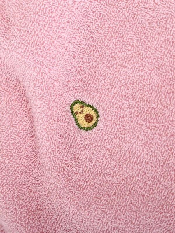 1pc Embroidery Avocado Bath Towel