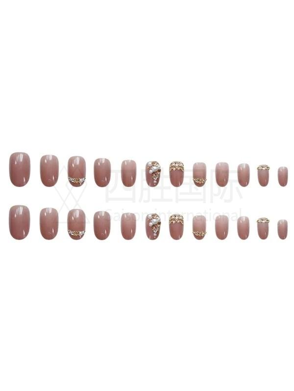 24pcs False Nail & 1sheet Tape