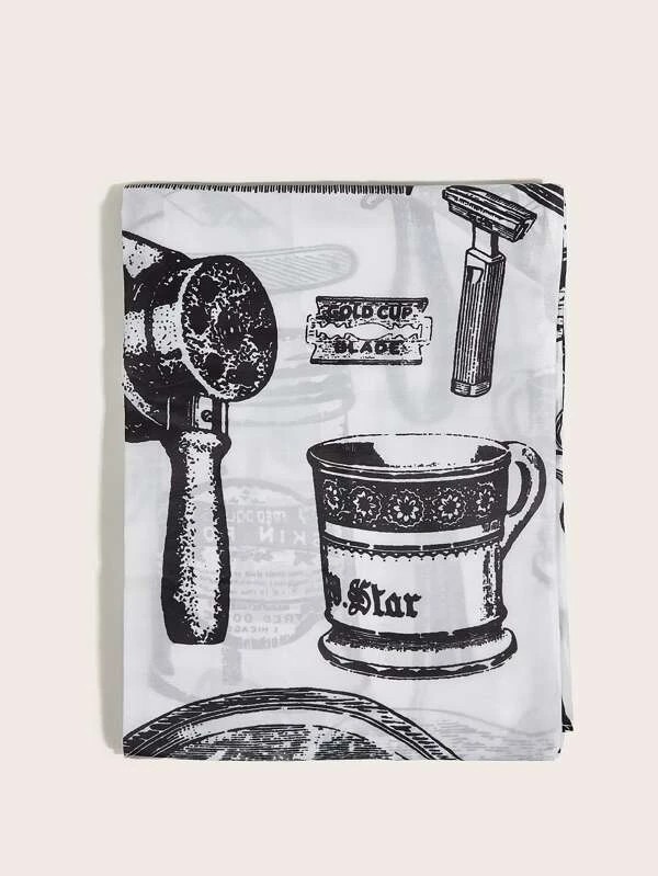 Hairdressing Tool Print Haircut Shawl