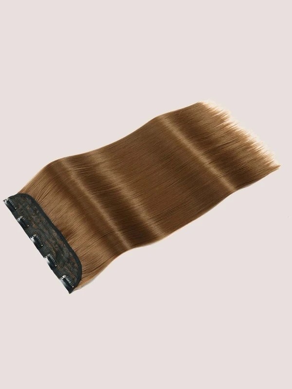 Long Straight Hairpiece With 5pcs Clip