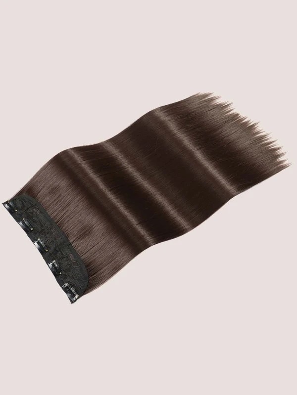 Long Straight Hairpiece With 5pcs Clip