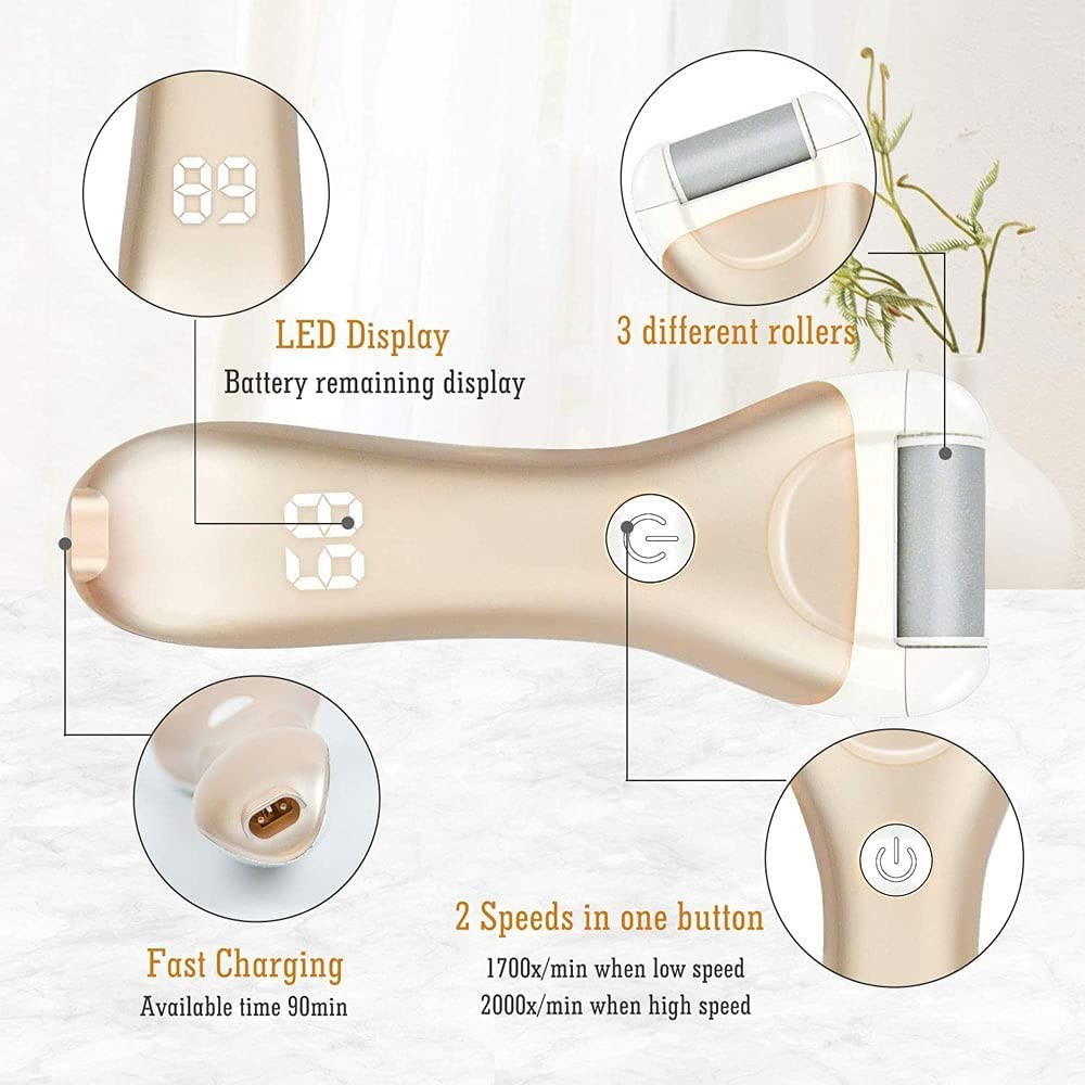 Rechargeable frosted electric dead skin remover broken heel pedicure tool