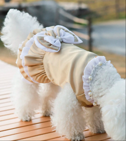 夏用軽量服、小型/中型犬向けのスリムタンクドレス