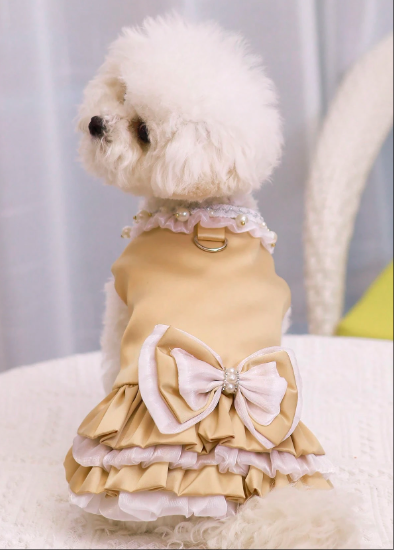 夏用軽量服、小型/中型犬向けのスリムタンクドレス