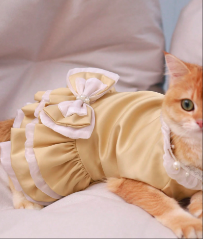 夏用軽量服、小型/中型犬向けのスリムタンクドレス