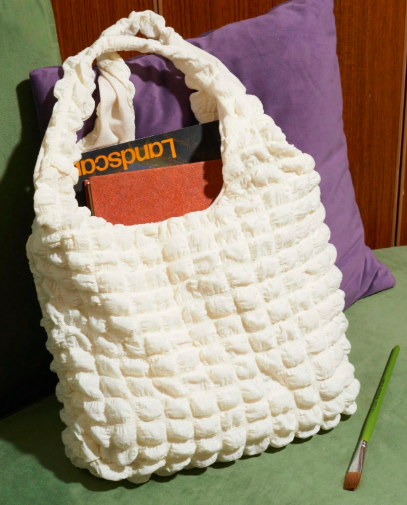 雲、バブル、花柄ショルダーバッグ、シンプルポータブル、折りたたみ式