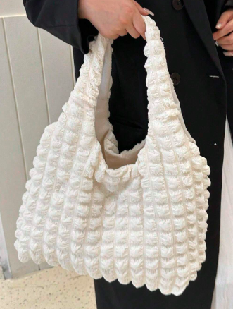 雲、バブル、花柄ショルダーバッグ、シンプルポータブル、折りたたみ式