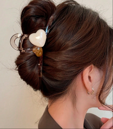 大きなハート形ヘアクロークリップ、ヘアアクセサリー
