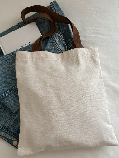 オープントップ キャンバス ショルダーバッグ、シンプル キャリーオールバッグ 