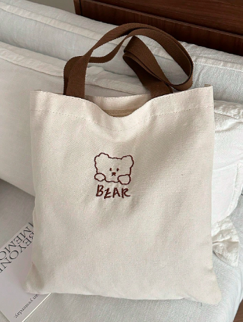 オープントップ キャンバス ショルダーバッグ、シンプル キャリーオールバッグ 