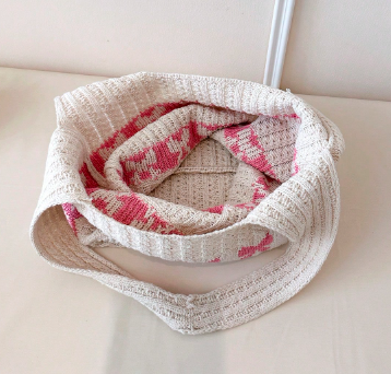 コントラストカラーのファッションクロシェバッグ、大容量の編み込みホーボーバッグ、かわいいハートパターントートバッグ