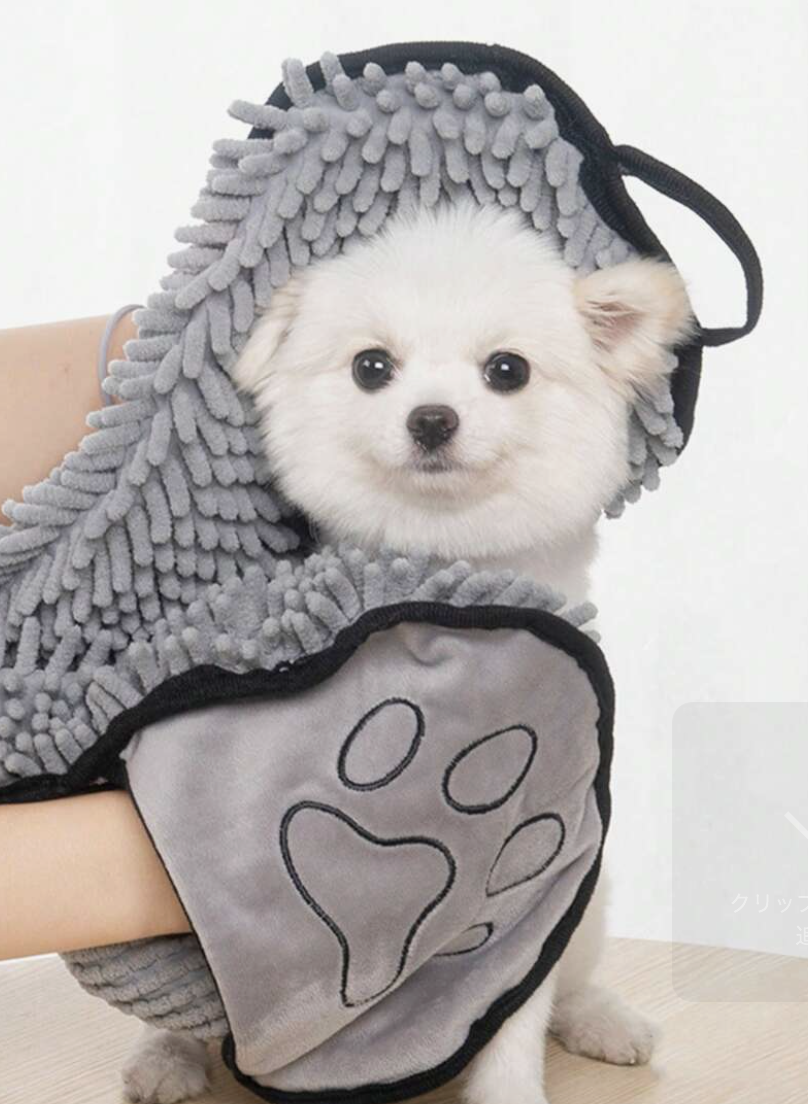 シャワー用の犬と猫用ポリエステル足刺繍ペット