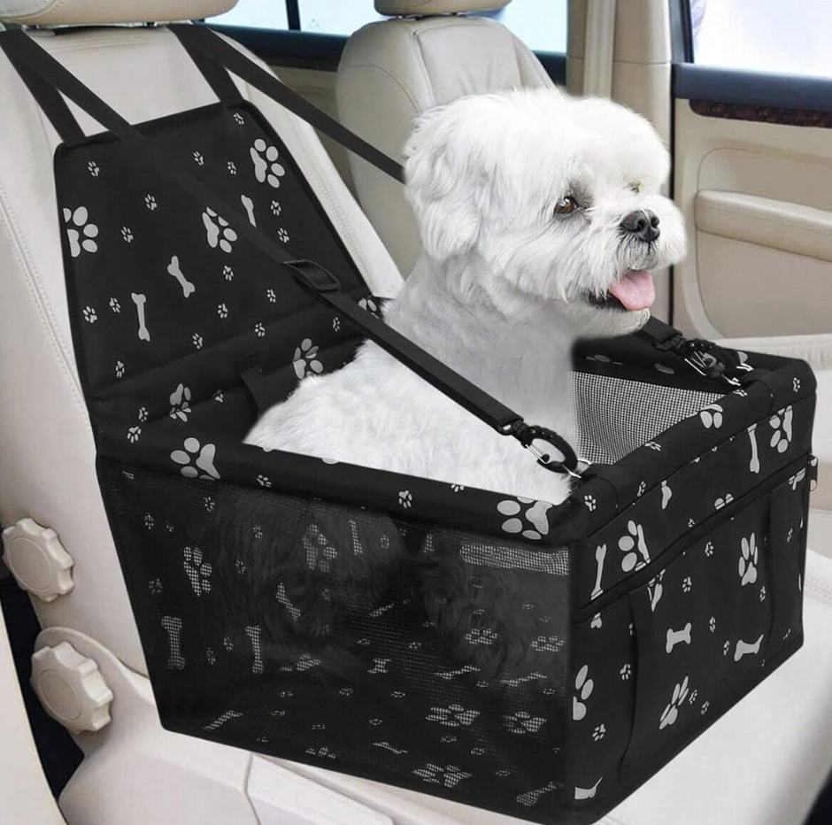 車載安全シート、折りたたみ式ポリエステルペット車載シートキャリア - ポータブル犬猫車載安全バスケット