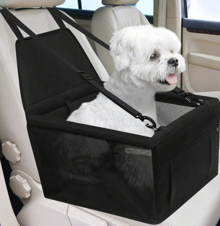 車載安全シート、折りたたみ式ポリエステルペット車載シートキャリア - ポータブル犬猫車載安全バスケット