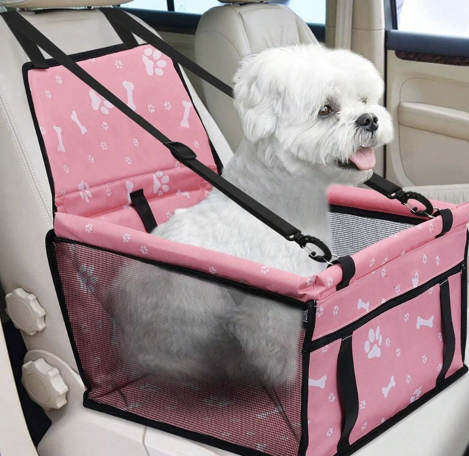 車載安全シート、折りたたみ式ポリエステルペット車載シートキャリア - ポータブル犬猫車載安全バスケット