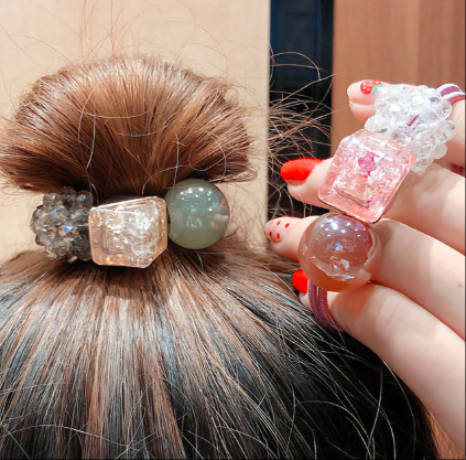 新スタイル レディース ヘアゴム エラスティック シュシュ お団子ヘア用