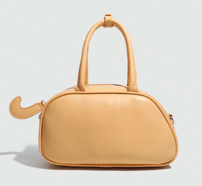 ニッチデザインハンドバッグ、犬パンデザイン、シンプルなファッションインスタイルクロスボディバッグ、通勤カジュアル デイリー使いレディースバッグ