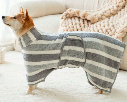 犬バスタオル速乾性ソフトクリーニングバスローブ中型から