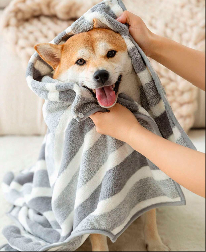 犬バスタオル速乾性ソフトクリーニングバスローブ中型から