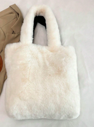 ファッション可愛い猫柄ショルダーバッグ、秋冬ぬいぐるみトートバッグ、カートゥーン カラーコントラスト 大容量斜めがけクロスボディバッグ