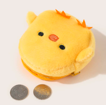 フワフワ 小型収納バッグ キー&軽量ジッパー現金IDカードクレジットカードポケット 