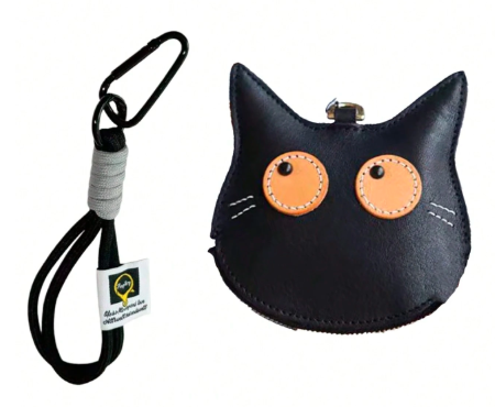 マルチカードスロット付き かわいい ファッション フェイクレザー コイン 猫 カードバッグ