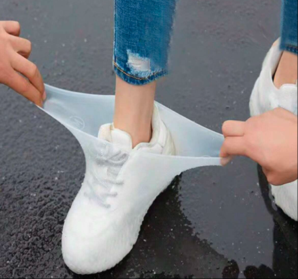 防水ラテックス シューズカバー、厚手で耐久性のある雨よけシューズプロテクター アウトドア