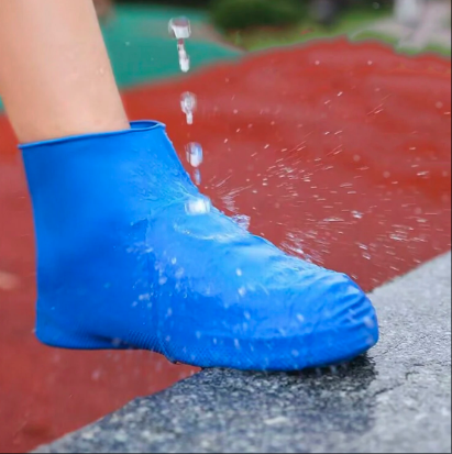 防水ラテックス シューズカバー、厚手で耐久性のある雨よけシューズプロテクター アウトドア