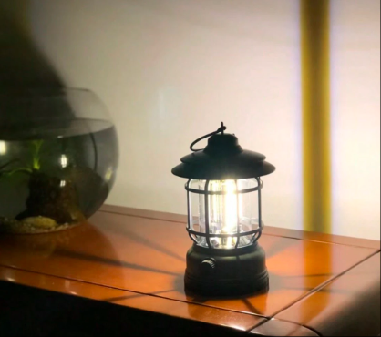 レトロキャンプランプ 充電式 雰囲気ライト アウトドア ポータブル 超長時間 無段階調光ライト